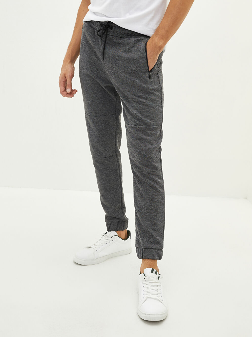 Siyah Slim Fit Erkek Jogger Eşofman Altı-3