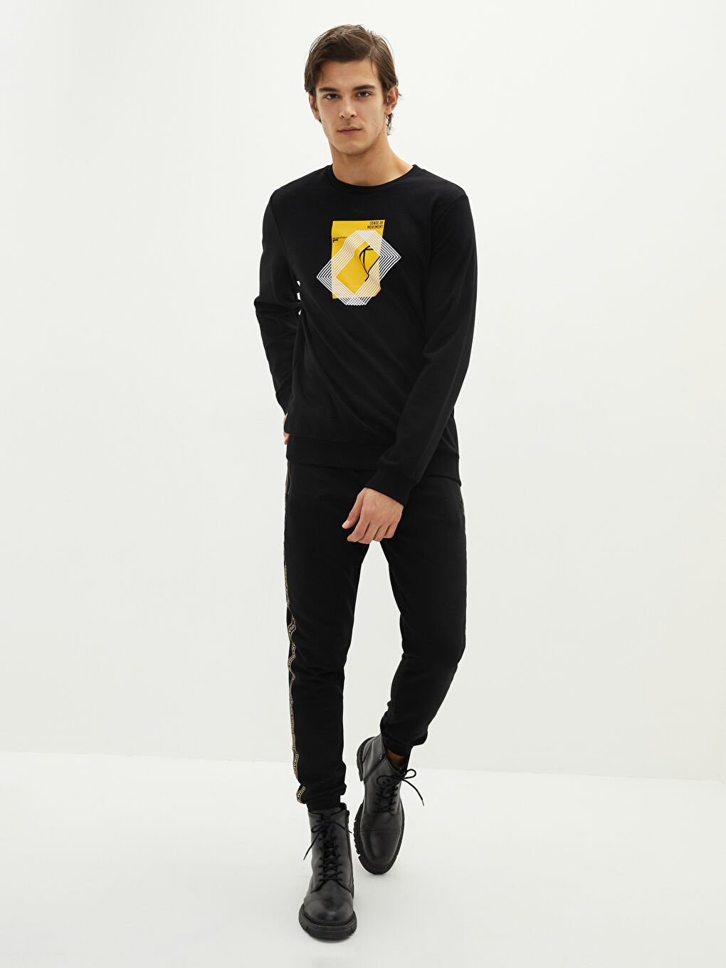 Siyah Slim Fit Erkek Jogger Eşofman Altı-2