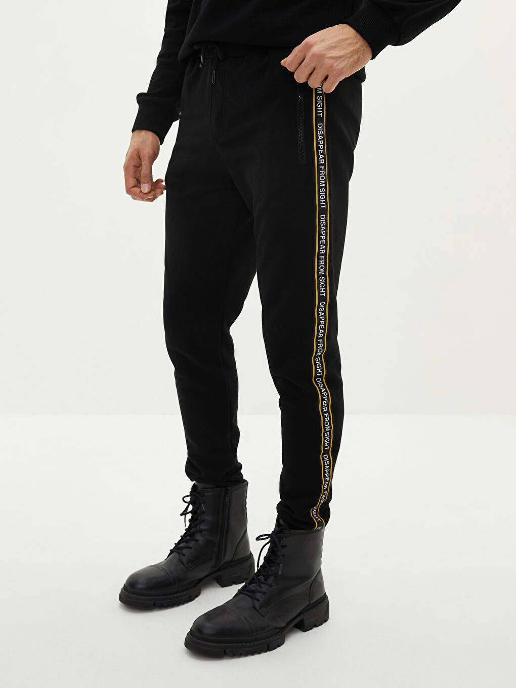 Siyah Slim Fit Erkek Jogger Eşofman Altı-4