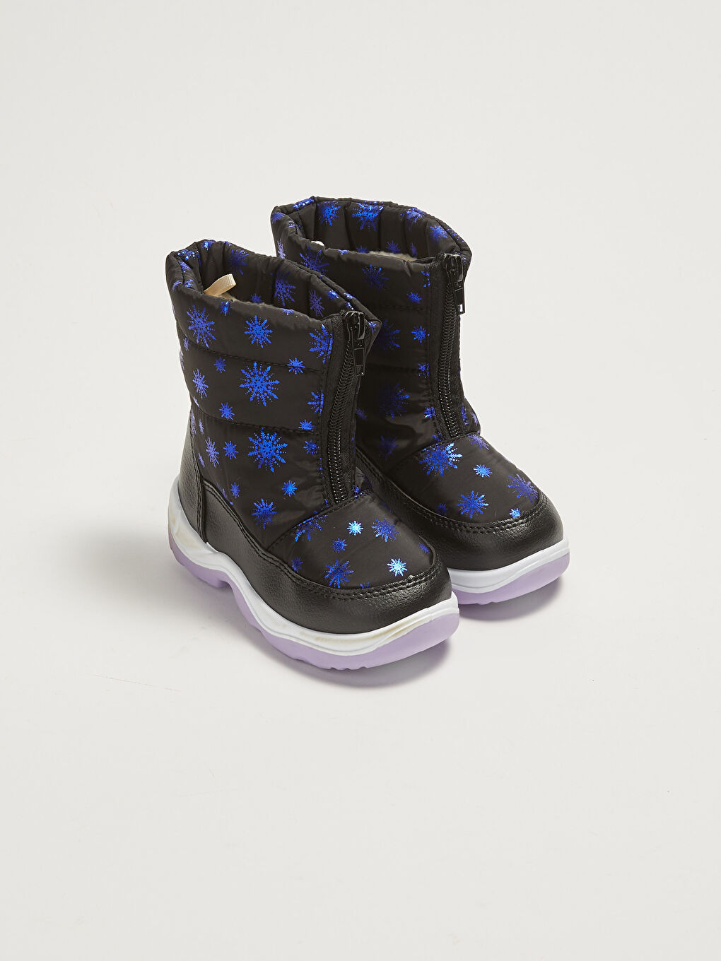 Зимние сапоги с принтом на молнии для девочек
