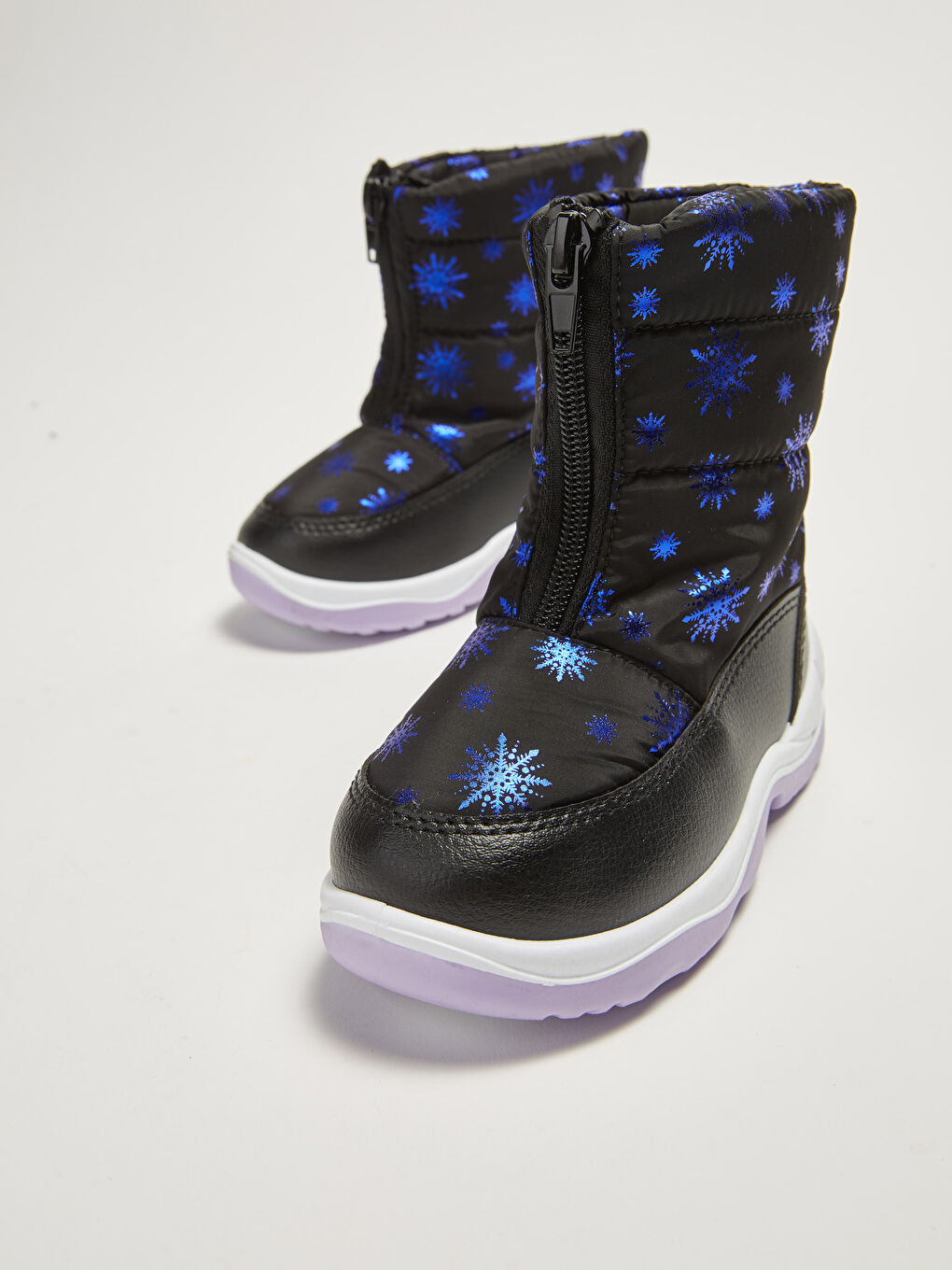 Зимние сапоги с принтом на молнии для девочек-2