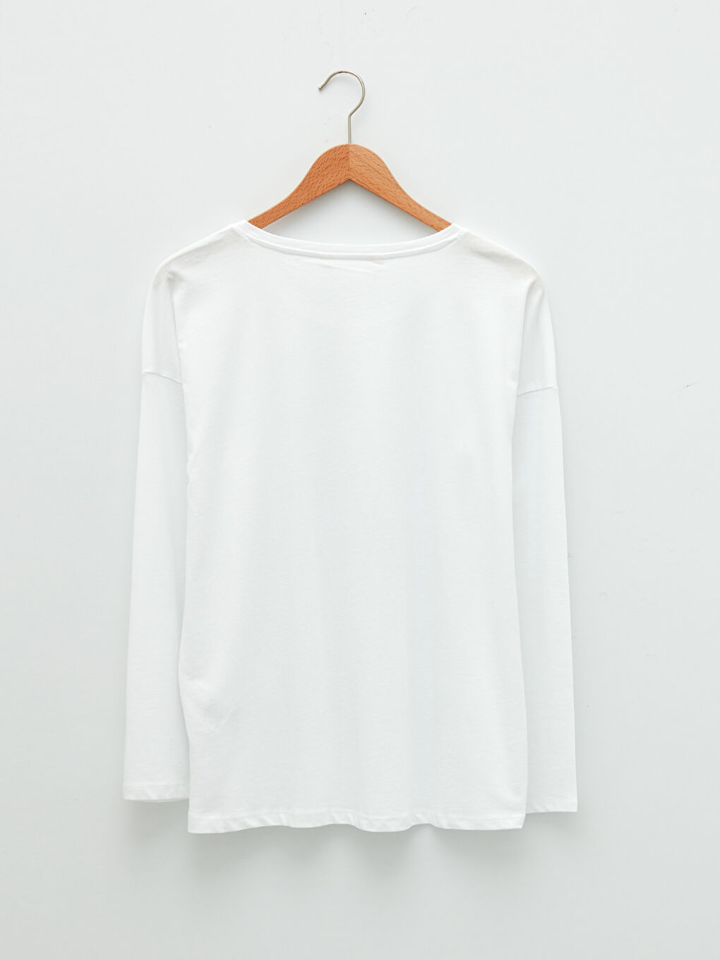 طقم بيجامة كم طويل ياقة دائرية مطبوع قطن للسيدات-8