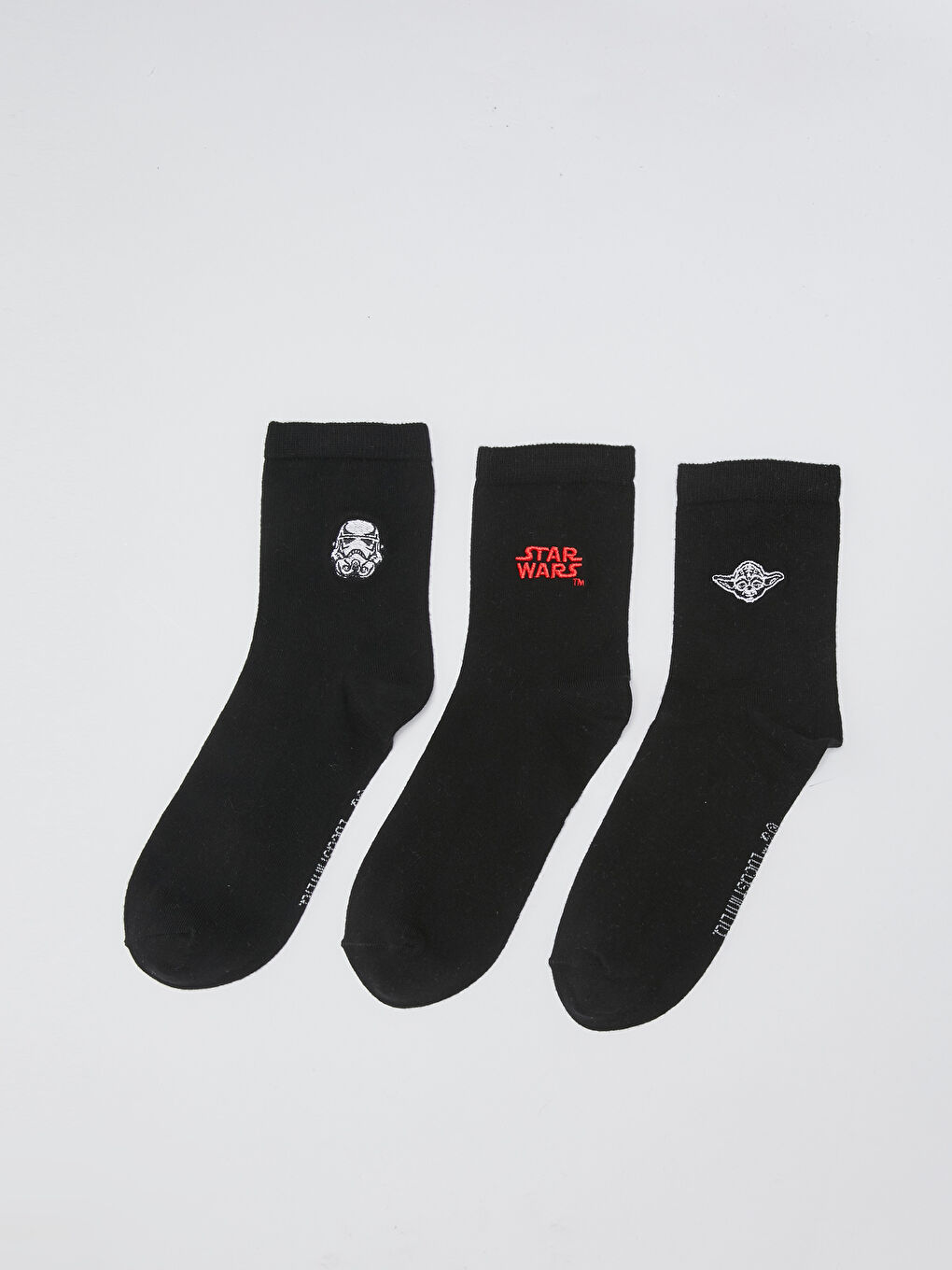 Karışık Star Wars Baskılı Erkek Soket Çorap 3'lü-1