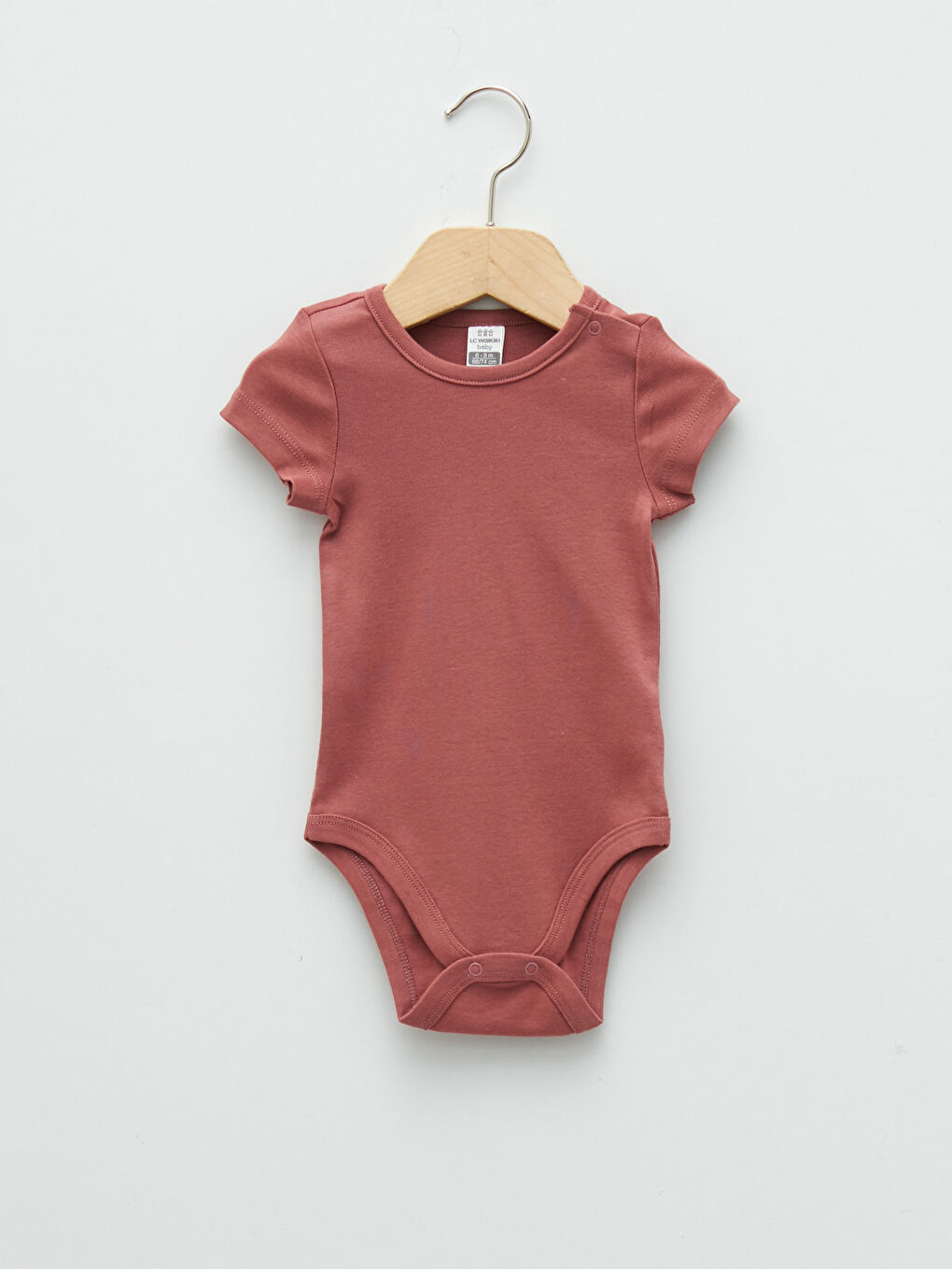 LCW baby Body Bébé Fille Basique en Coton Col Rond Manches Courtes avec Fermeture à Pression Lot de 3 Pièces -W1AO08Z1-PDY
