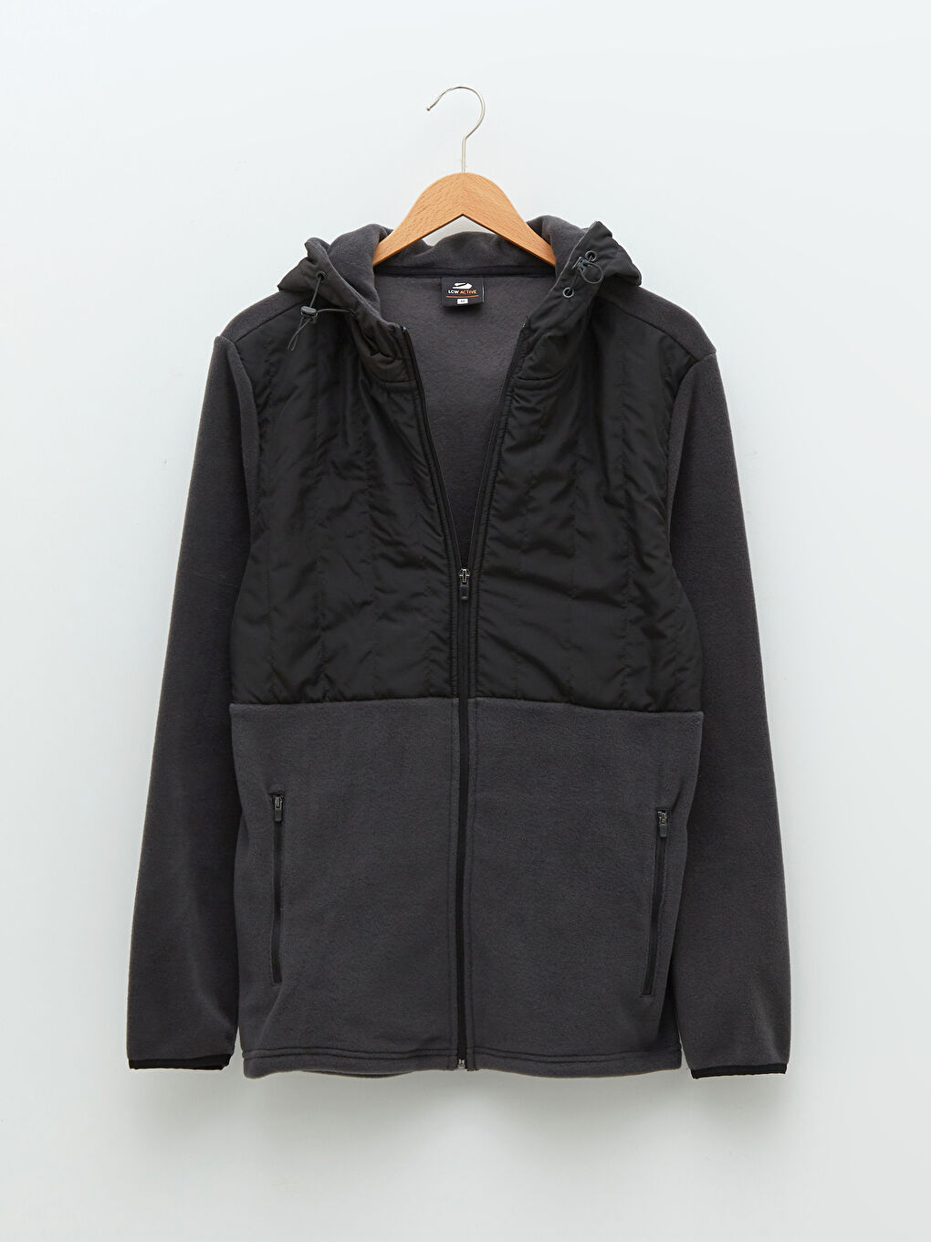 Antrasit Standart Kalıp Kapüşonlu Erkek Spor Hırka-7