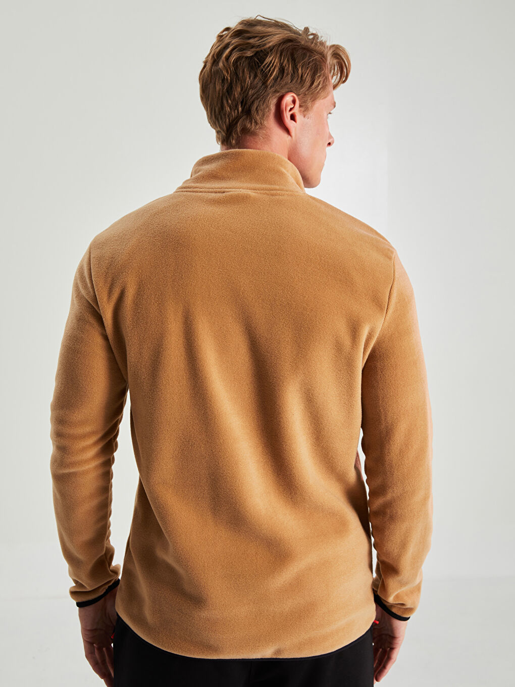 XSIDE ACTIVE Funnel Neck Long Sleeve Polar Men's Sweatshirt -W1AO15Z8-GVL