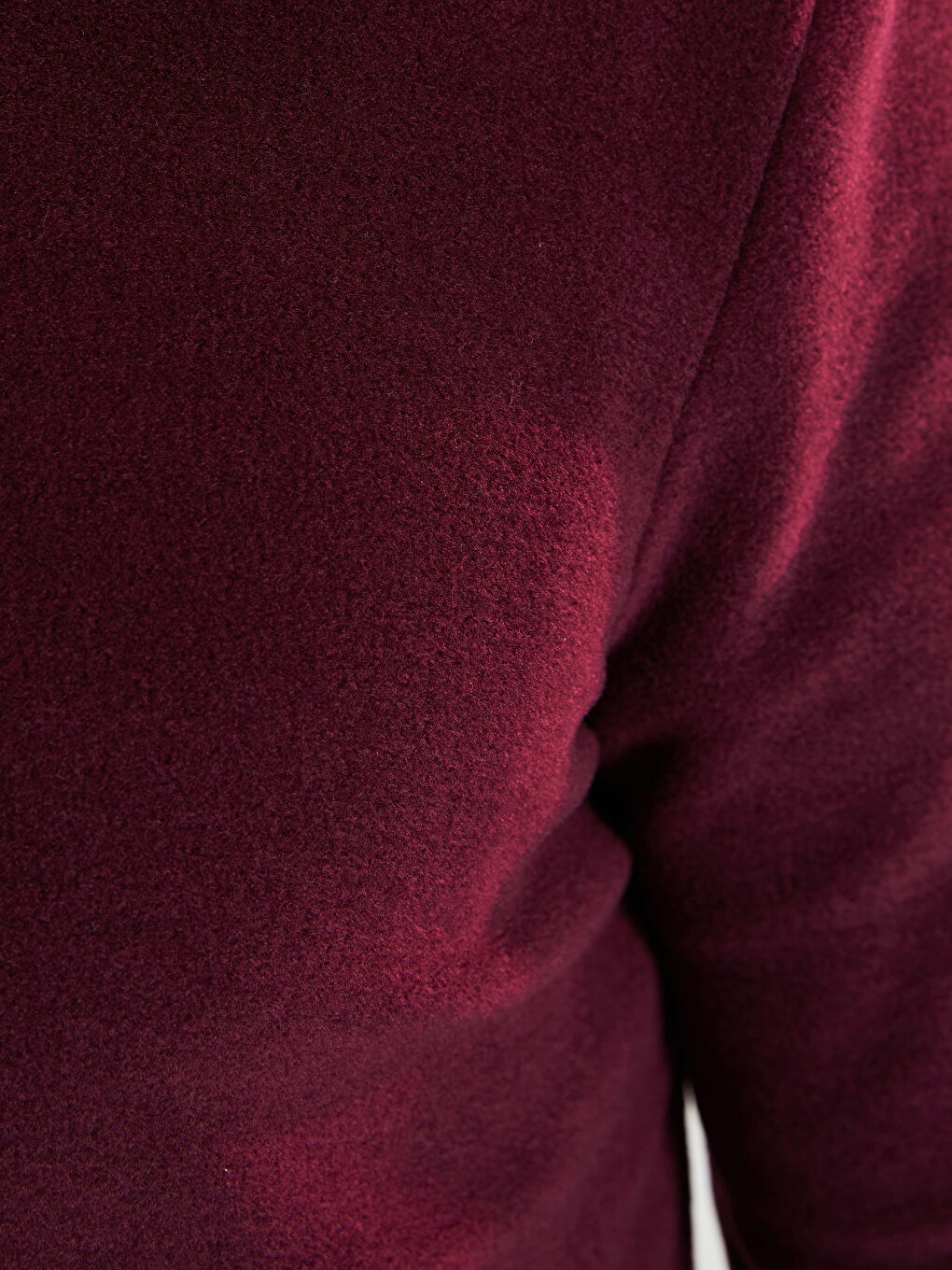 Mürdüm Dik Yaka Uzun Kollu Polar Erkek Sweatshirt-3