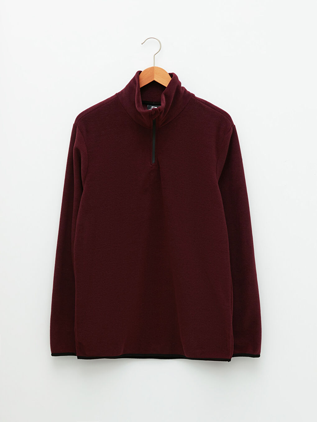 Mürdüm Dik Yaka Uzun Kollu Polar Erkek Sweatshirt-5