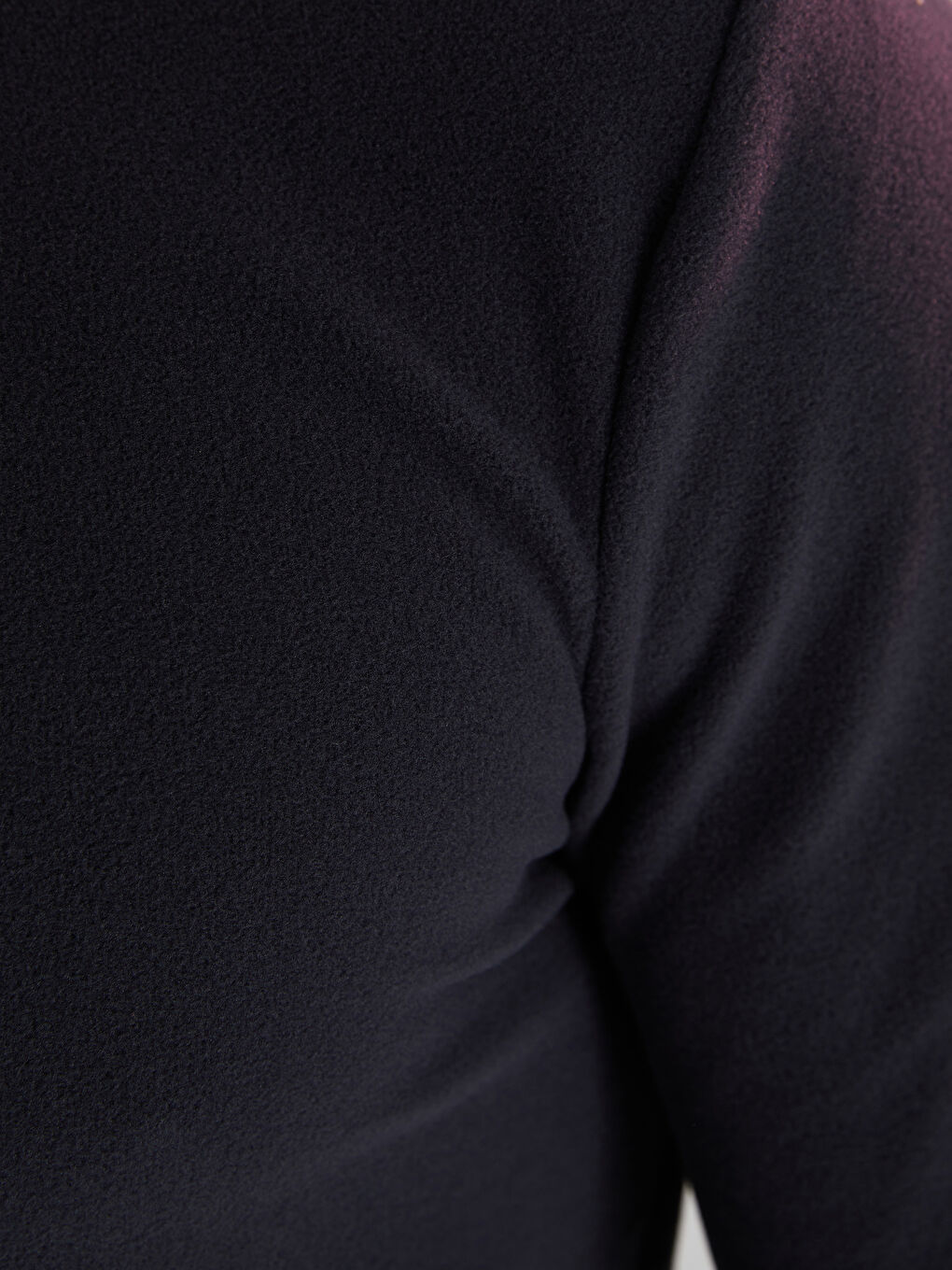 Antrasit Bisiklet Yaka Uzun Kollu Polar Erkek Spor Tişört-3