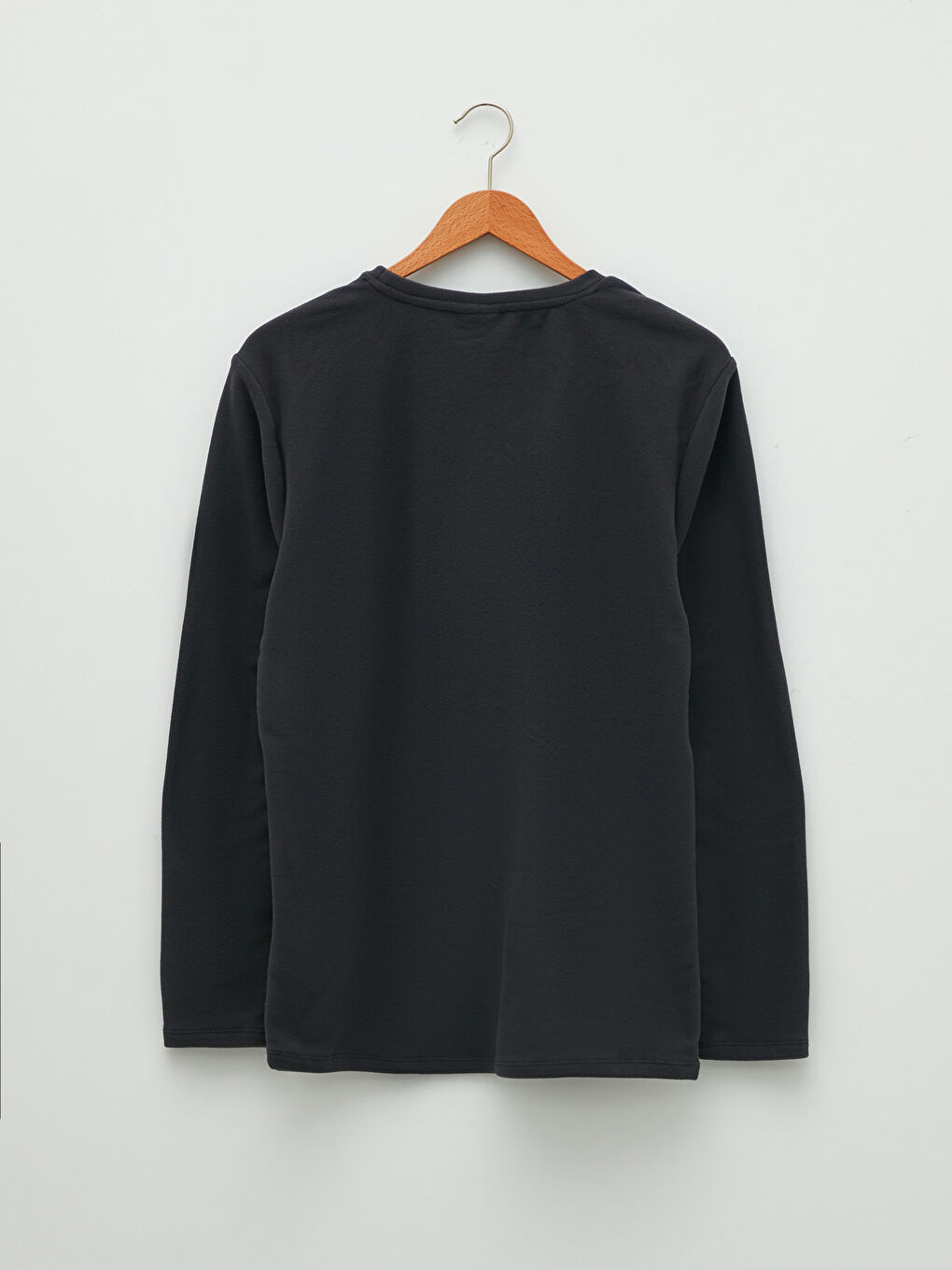 Antrasit Bisiklet Yaka Uzun Kollu Polar Erkek Spor Tişört-6