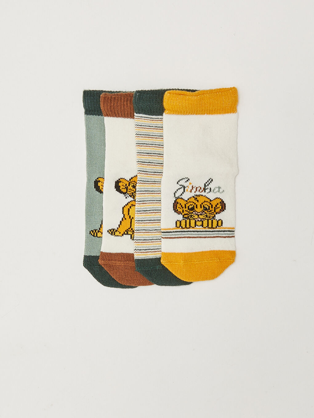 The Lion King Printed Baby Boy Socks 4 Pack