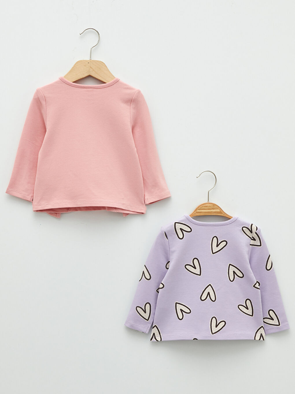 LCW baby Lot de 2 Sweat-shirts Bébé Fille en Coton Imprimé à Manches Longues Col Rond -W1AO64Z1-MAP