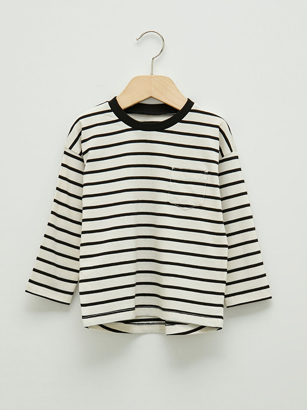 Antrasit Bisiklet Yaka Uzun Kol Erkek Bebek Tişört 3'lü-5