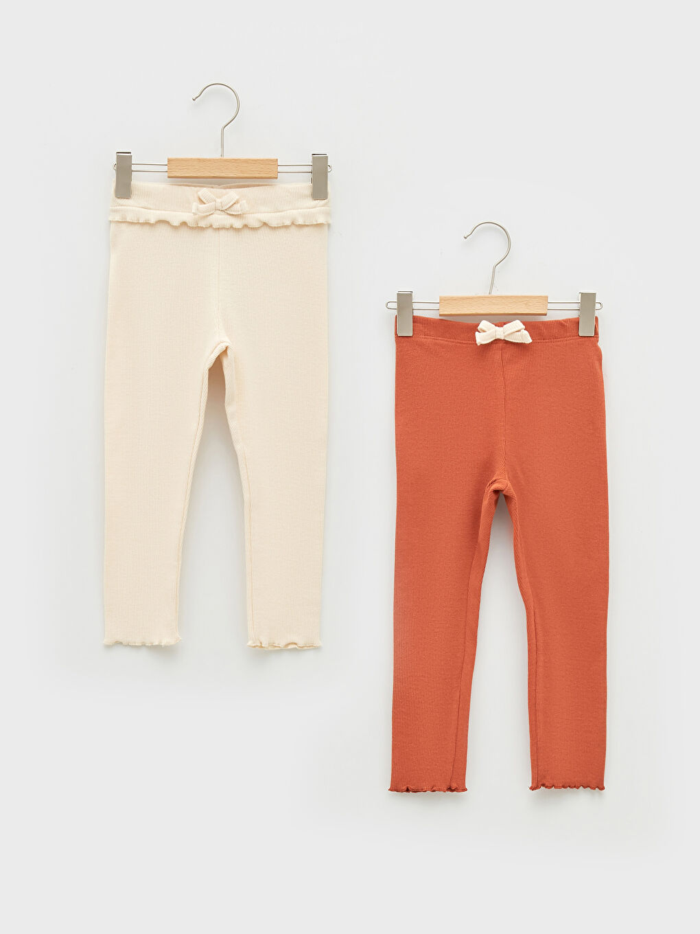 Elasticated Waist Basic Baby Girls' Leggings 2 Pack