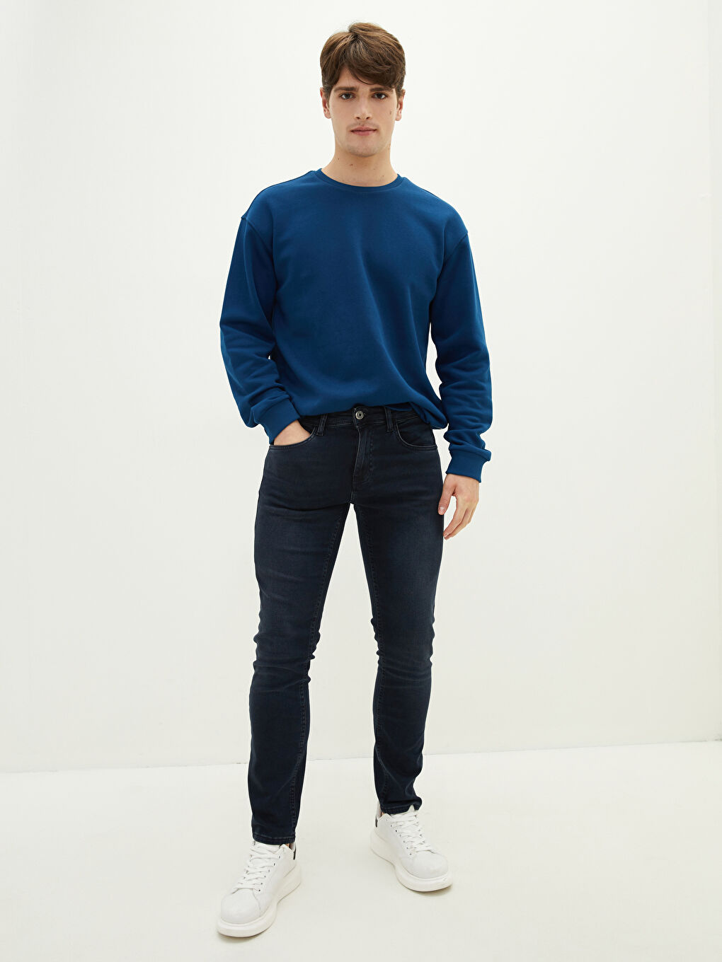 بنطلون جينز رجالي 750 سليم فيت-1