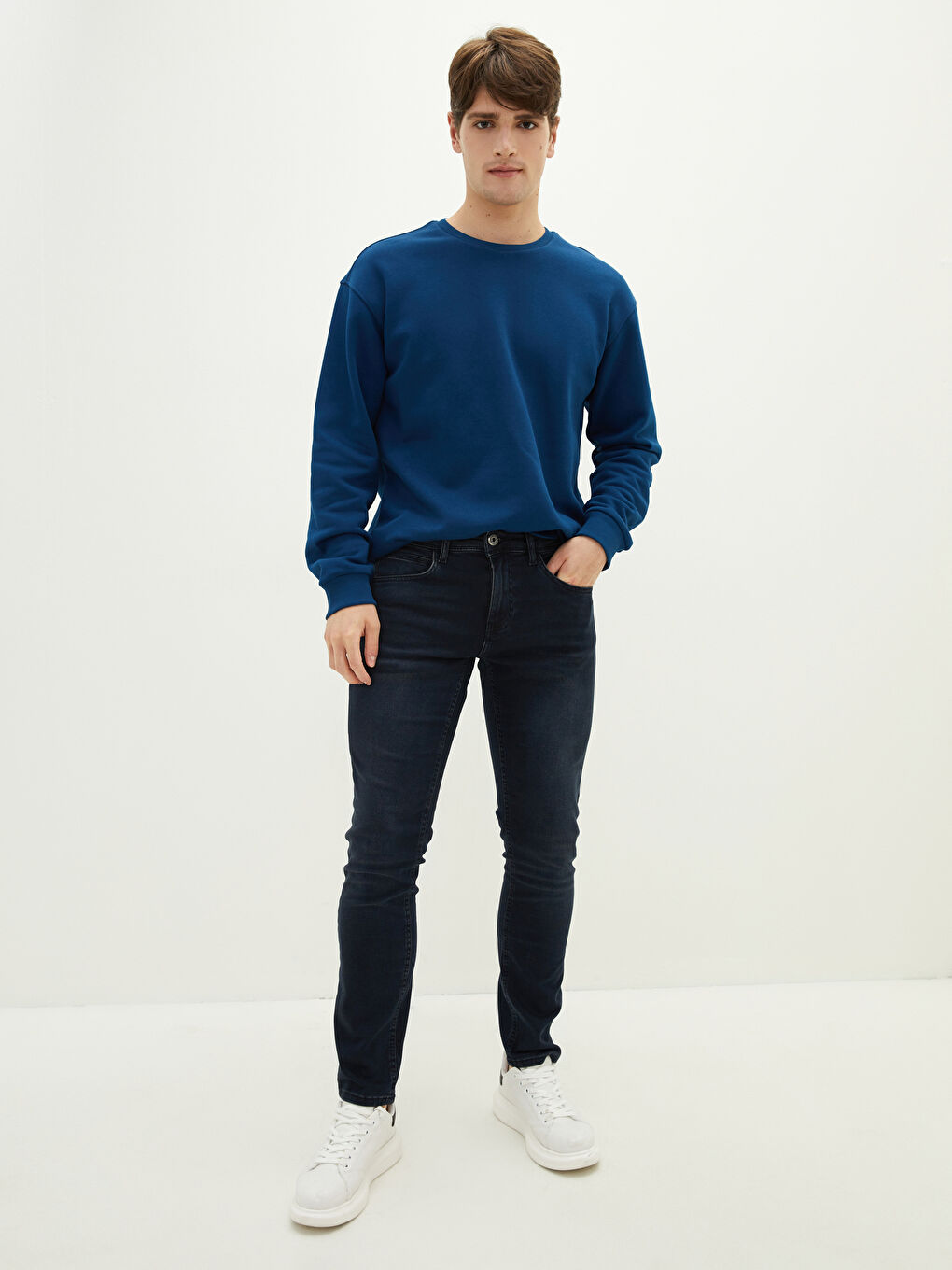 بنطلون جينز رجالي 750 سليم فيت-2