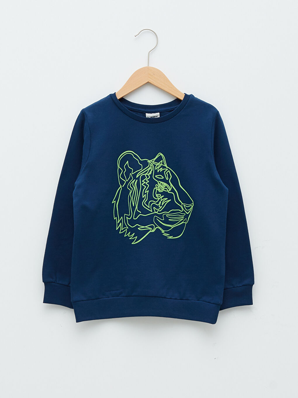 Crew Neck Printed Long Sleeve Boys' Sweatshirt and Tracksuit Bottoms-1