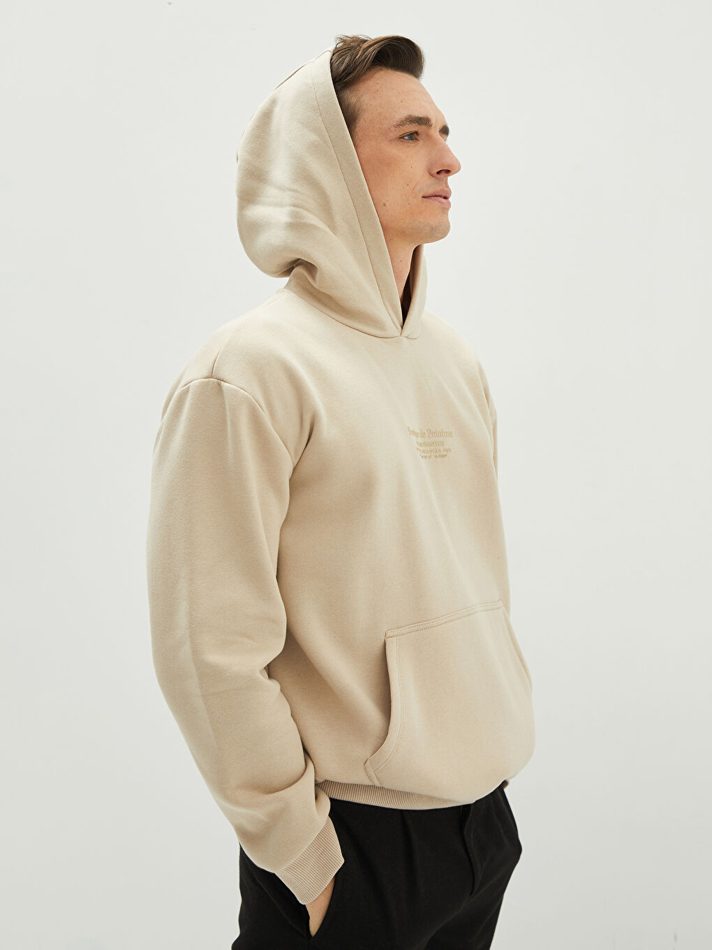 Sweatshirt à capuche imprimé pour hommes à manches longues