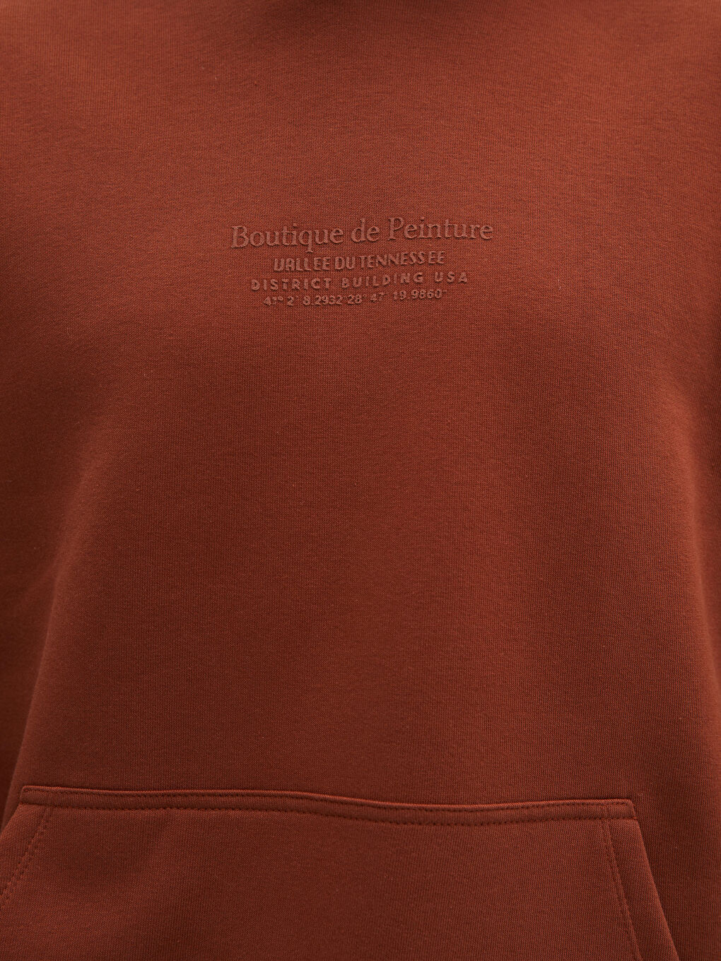 Turuncu Uzun Kollu Baskılı Erkek Hoodie-3