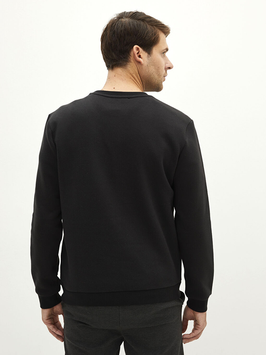 Crew Neck Long Sleeve Printed Men's Sweatshirt-4
