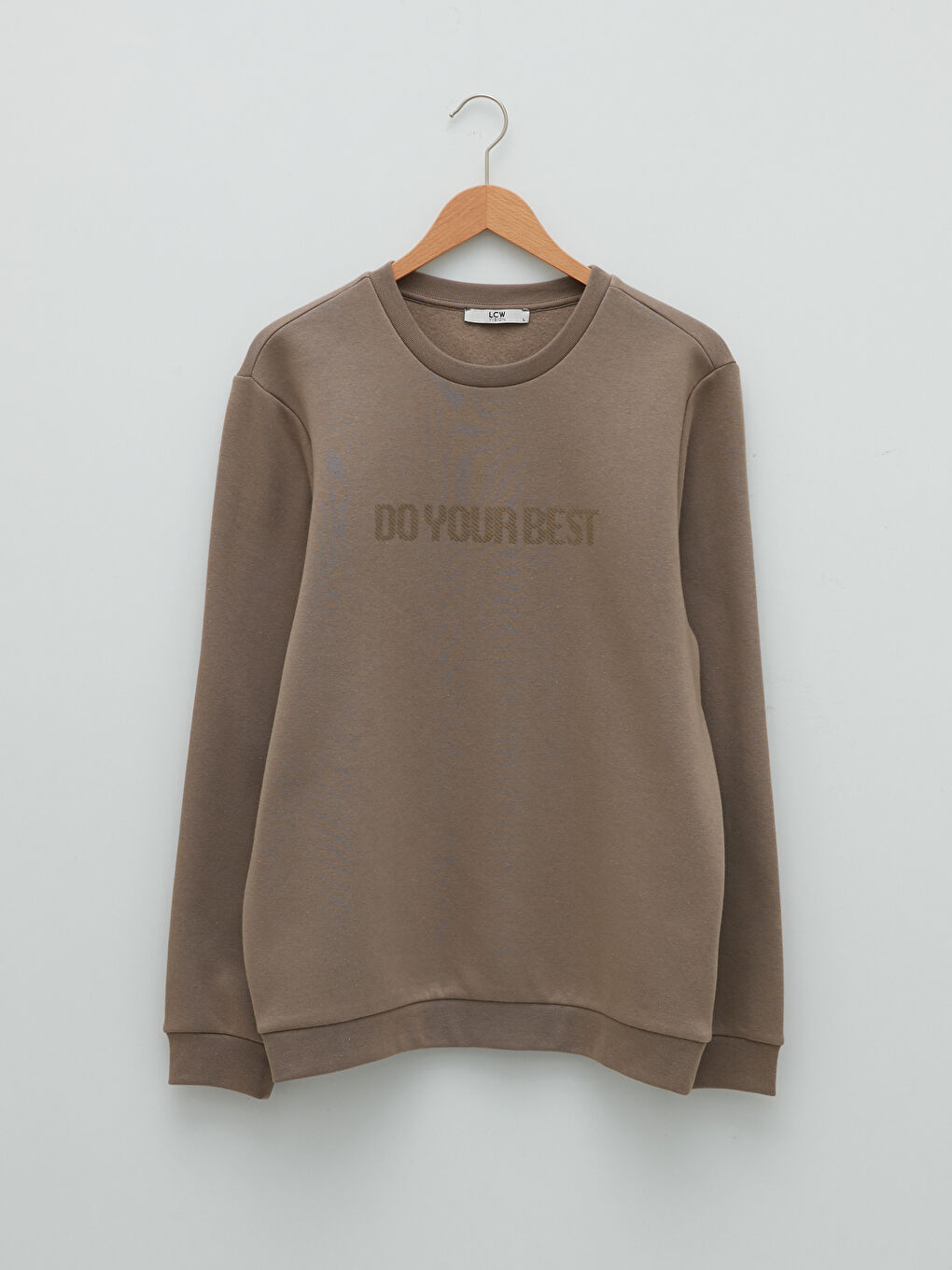 سويتشيرت رجالي مطبوع بكم طويل وكول مدور-5