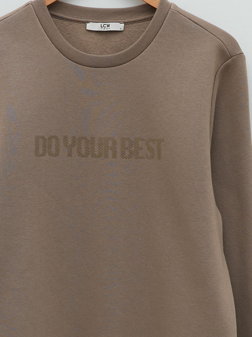 سويتشيرت رجالي مطبوع بكم طويل وكول مدور-7