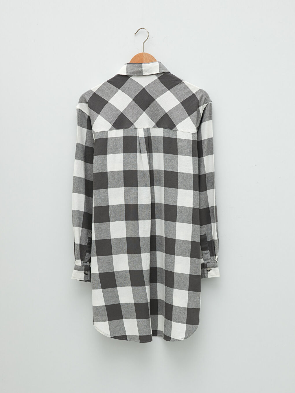 Plaid Long Sleeve Women's Shirt Tunic-6