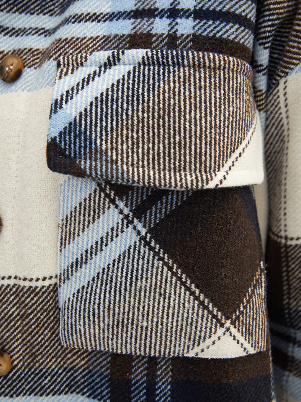 әйелдерге арналған алдыңғы түймелі торлы ұзын жеңді саржа матадан жасалған жейде-күртеше-3