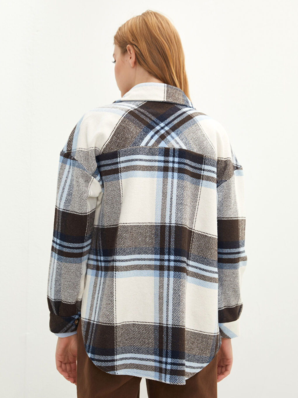 әйелдерге арналған алдыңғы түймелі торлы ұзын жеңді саржа матадан жасалған жейде-күртеше-4