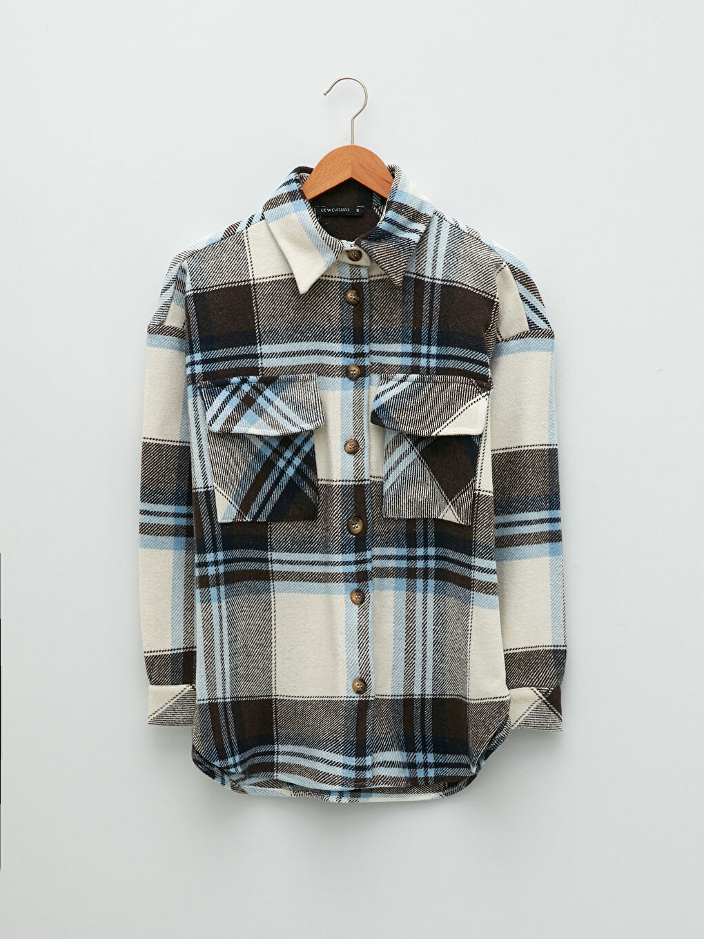 әйелдерге арналған алдыңғы түймелі торлы ұзын жеңді саржа матадан жасалған жейде-күртеше-5