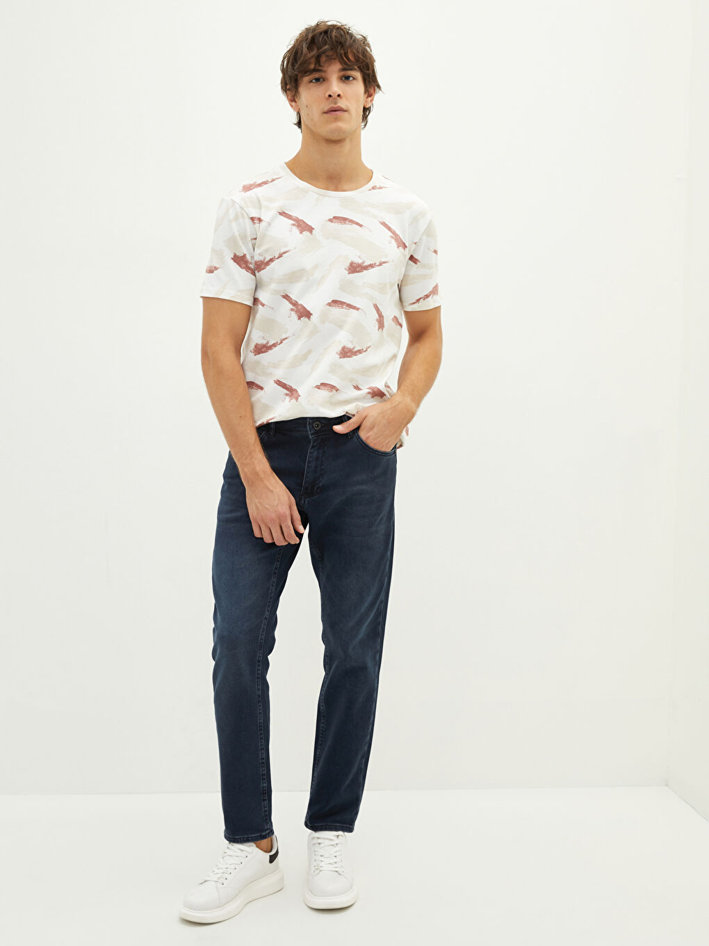 Ерлерге арналған 750 тар пішімді джинс шалбар-1