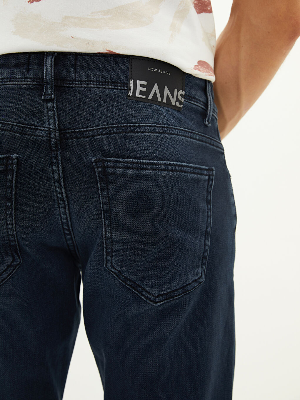 Ерлерге арналған 750 тар пішімді джинс шалбар-4