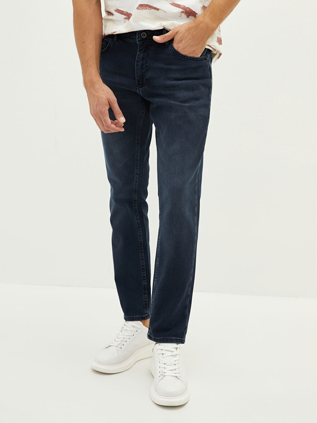 Ерлерге арналған 750 тар пішімді джинс шалбар-5