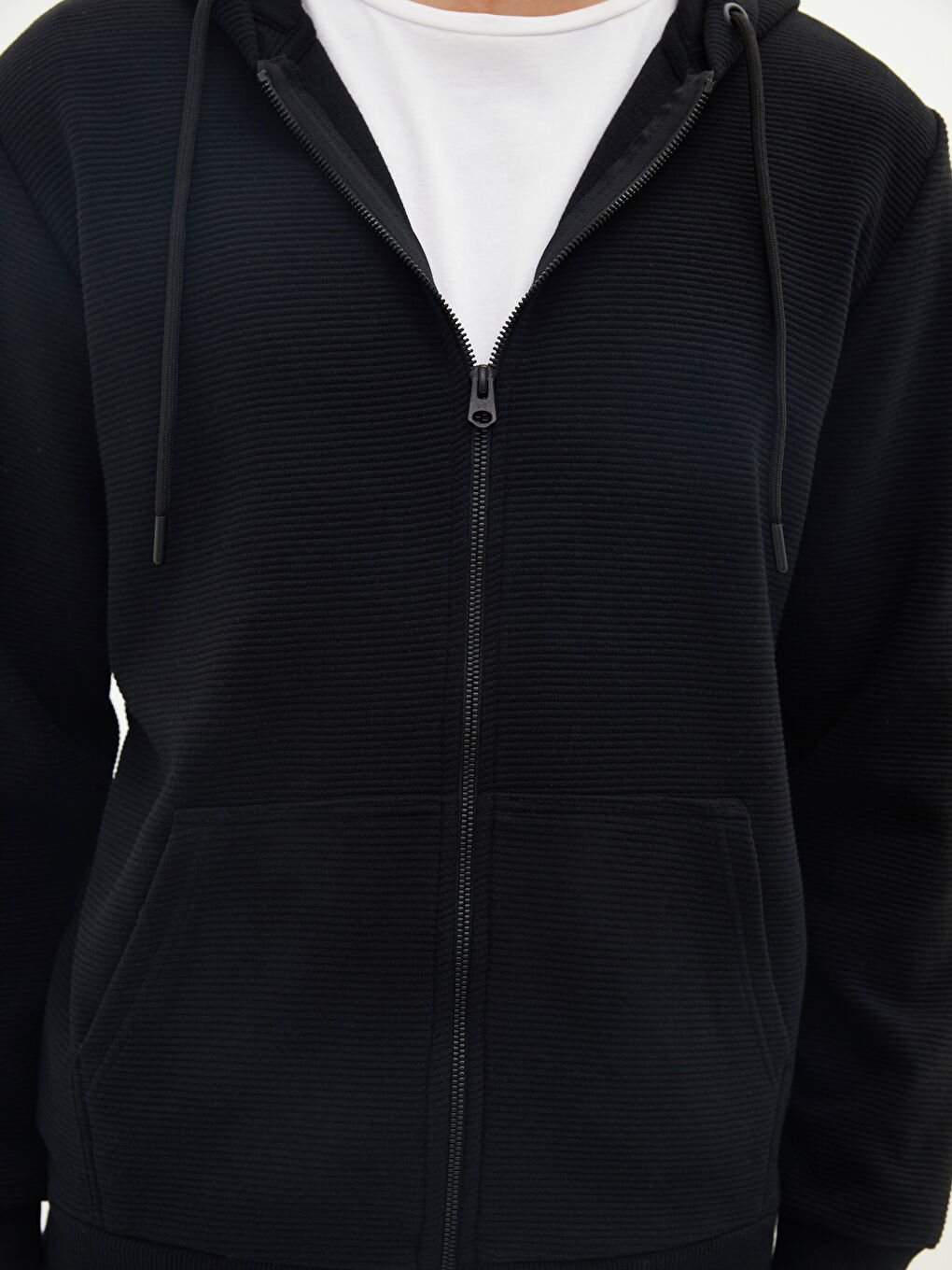XSIDE Kapüşonlu Uzun Kollu Erkek Fermuarlı Sweatshirt -W1AS55Z8-CVL