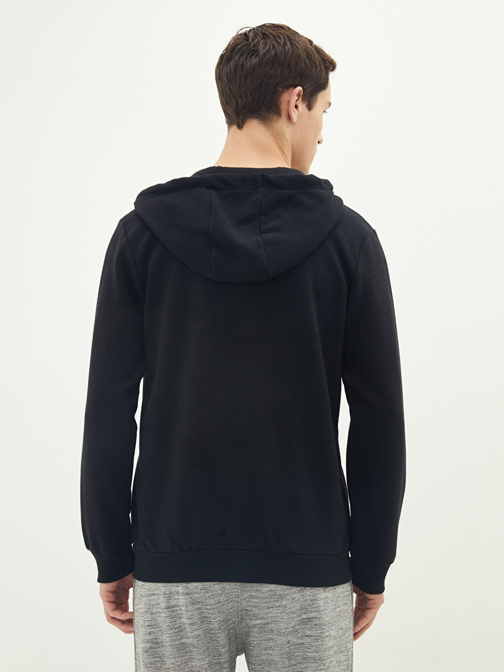 XSIDE Kapüşonlu Uzun Kollu Erkek Fermuarlı Sweatshirt -W1AS55Z8-CVL