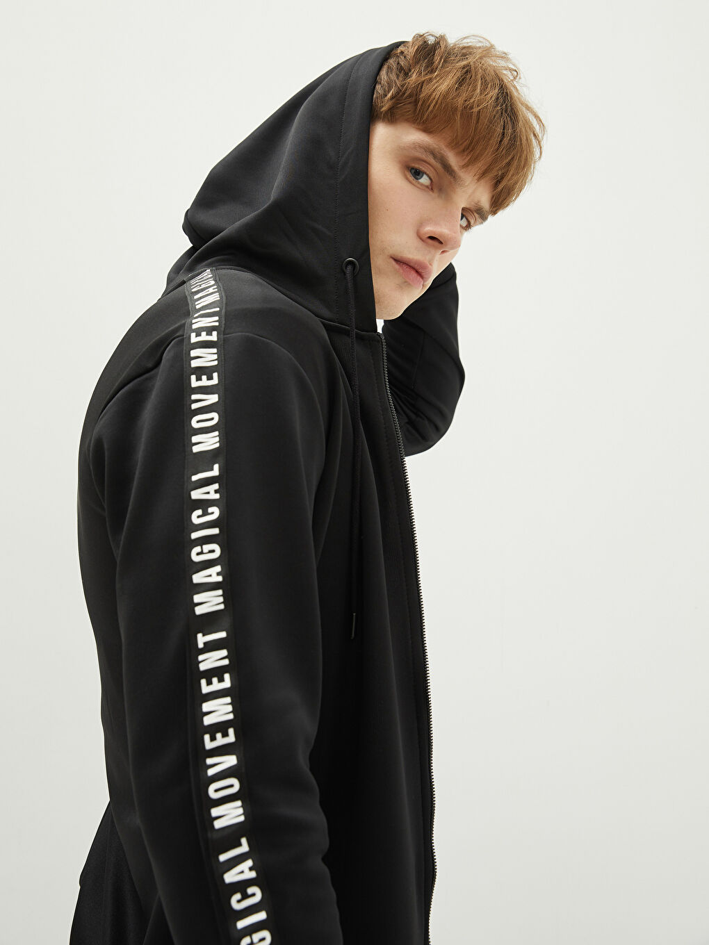 XSIDE Hooded Long Sleeve Men's Zip-Up Sweatshirt -W1AS56Z8