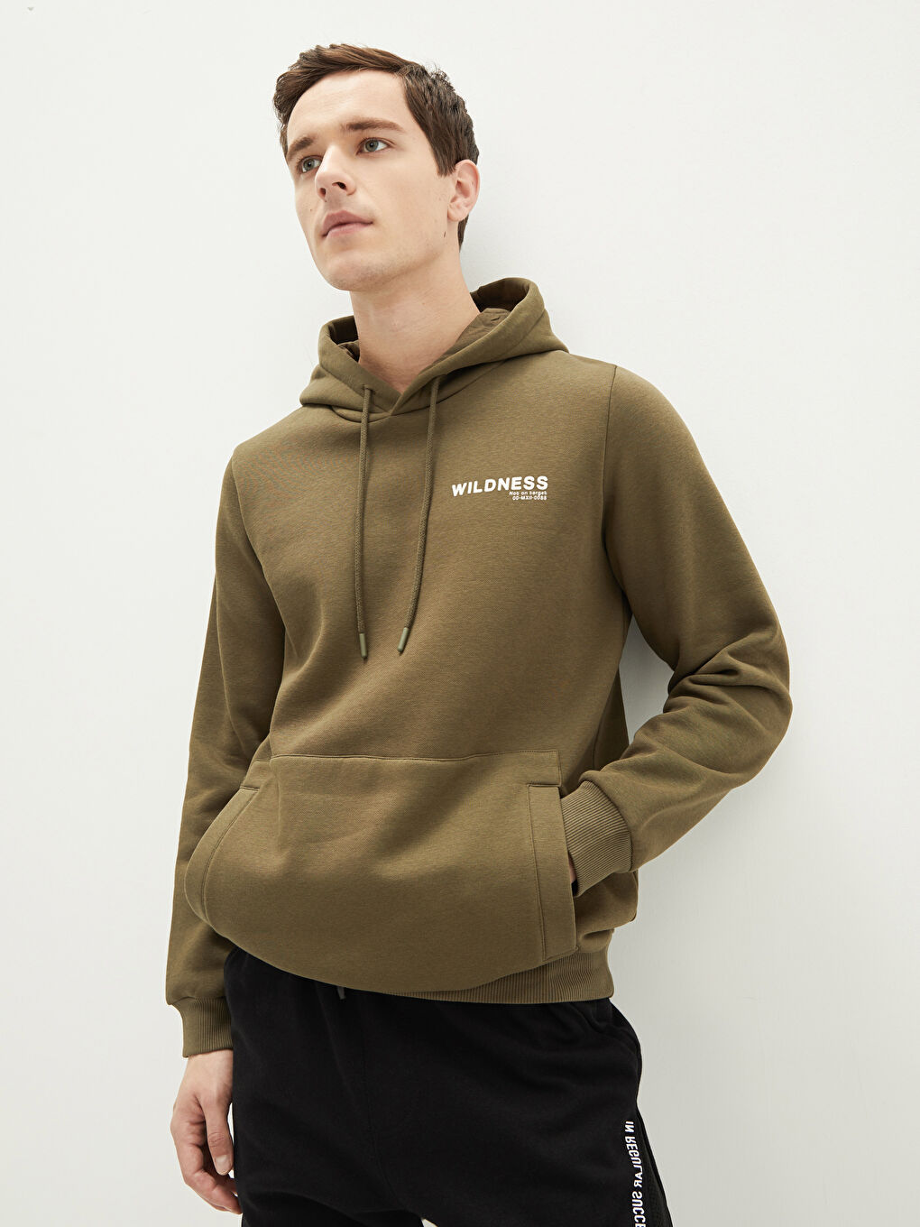 Long Sleeve Printed Men's Thick Hoodie