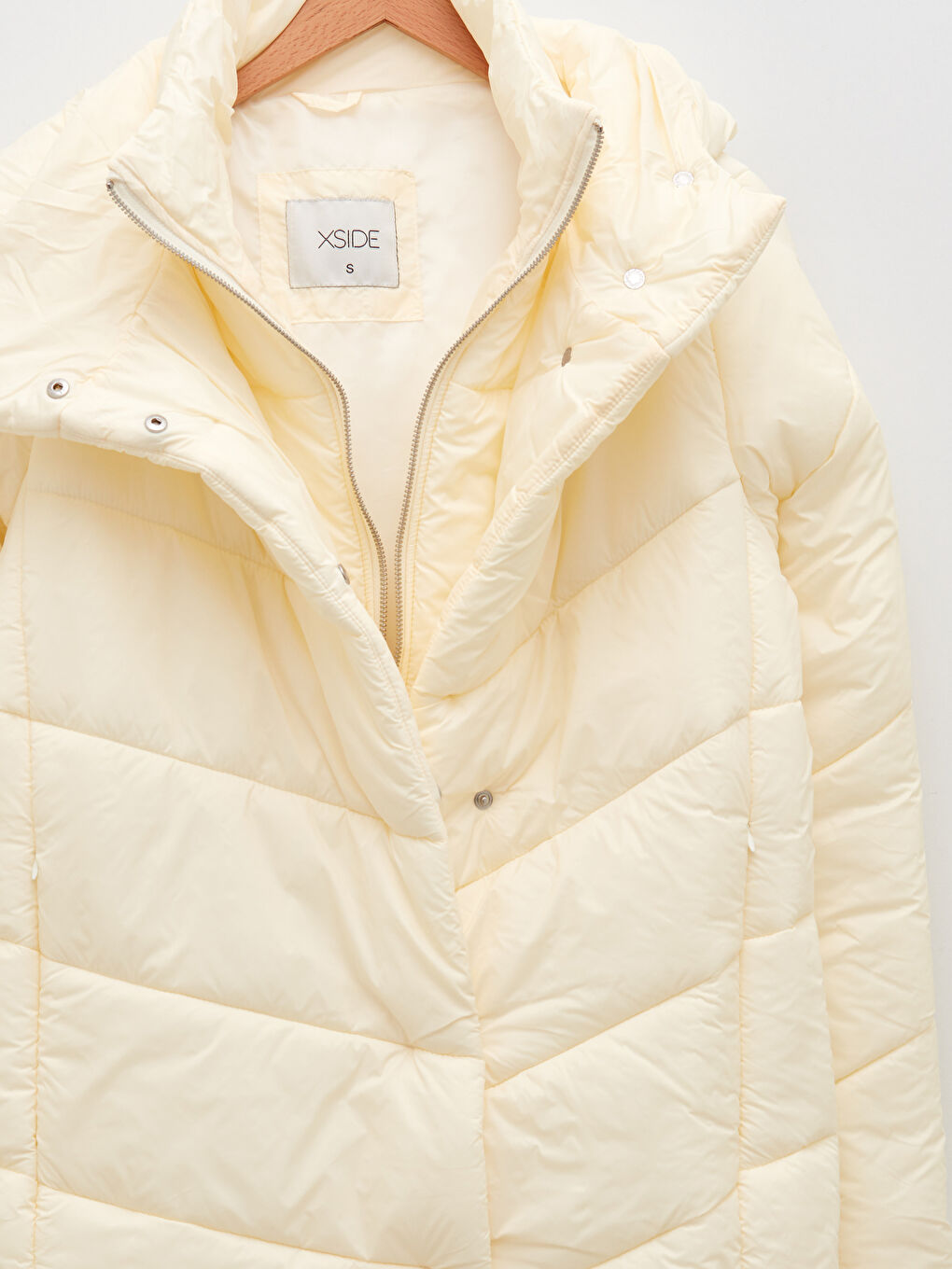 Women's Hooded Plain Coat-7