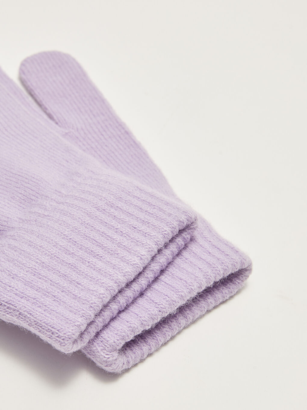 Lila Kız Çocuk Baskılı Triko Eldiven-2