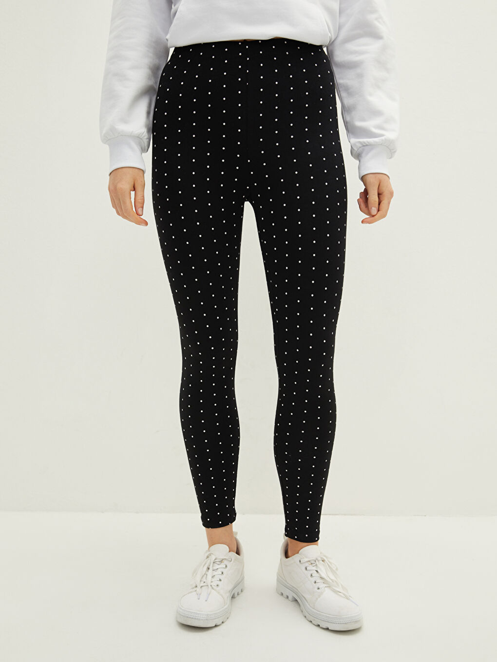 LC Waikiki Elastic Waist Polka Dot Women's Leggings -W1AU02Z8-LQJ