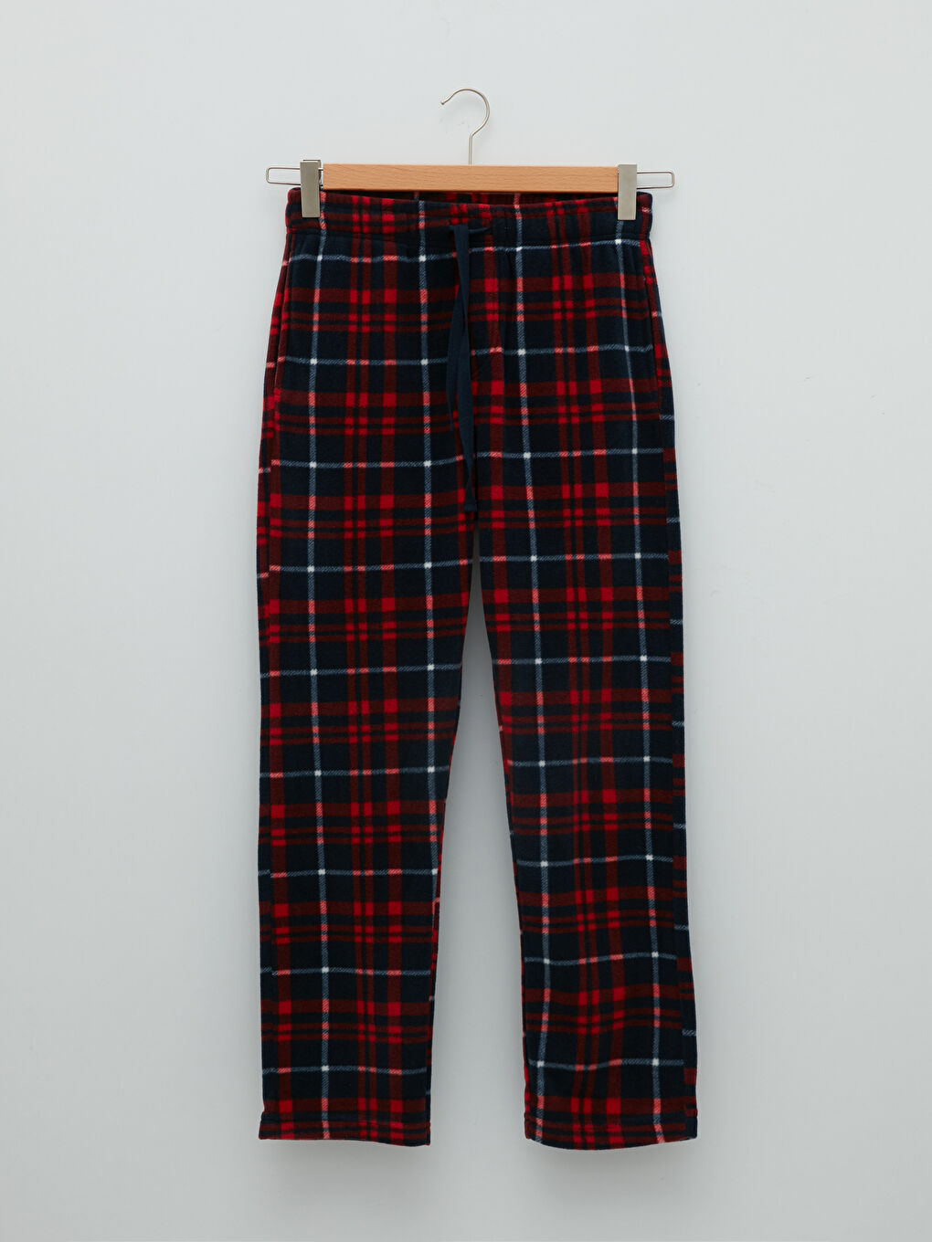 Standard Pattern Plaid Men's Fleece Pajama Bottom-5