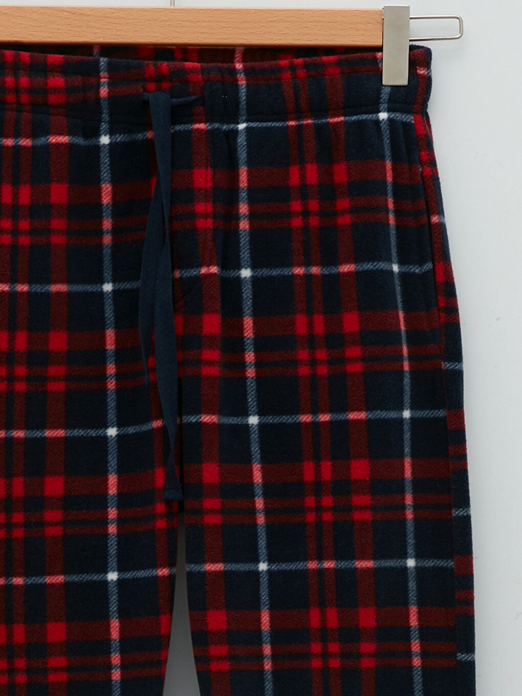 Standard Pattern Plaid Men's Fleece Pajama Bottom-7