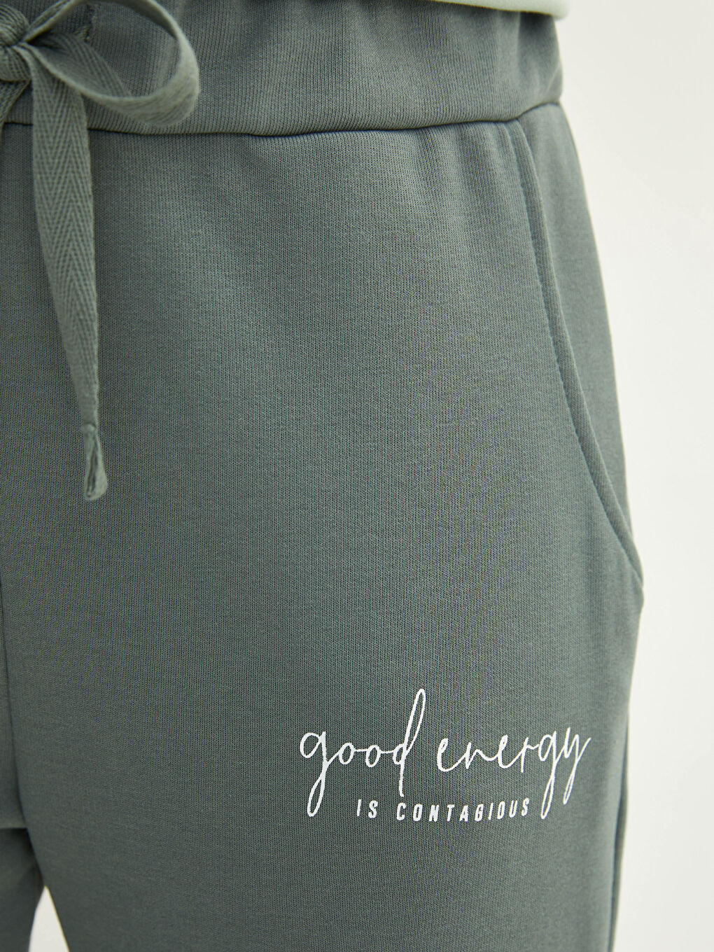 LCW Vision Elastic Waist Printed Pocket Detailed Women's Sweatpants -W1AU47Z8-EY8