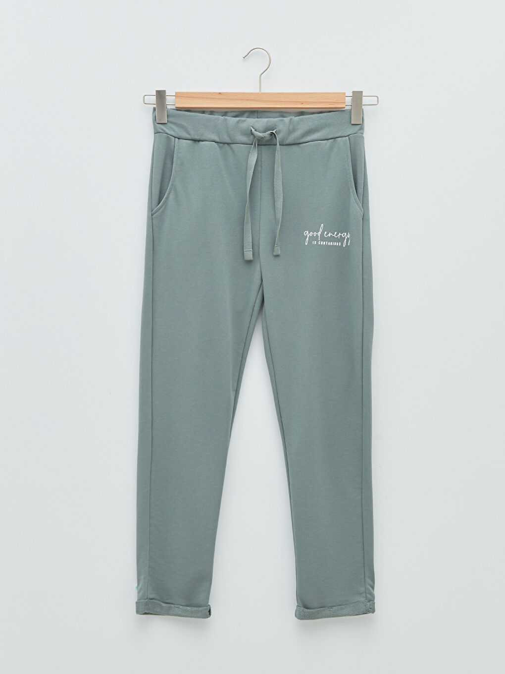 LCW Vision Elastic Waist Printed Pocket Detailed Women's Sweatpants -W1AU47Z8-EY8