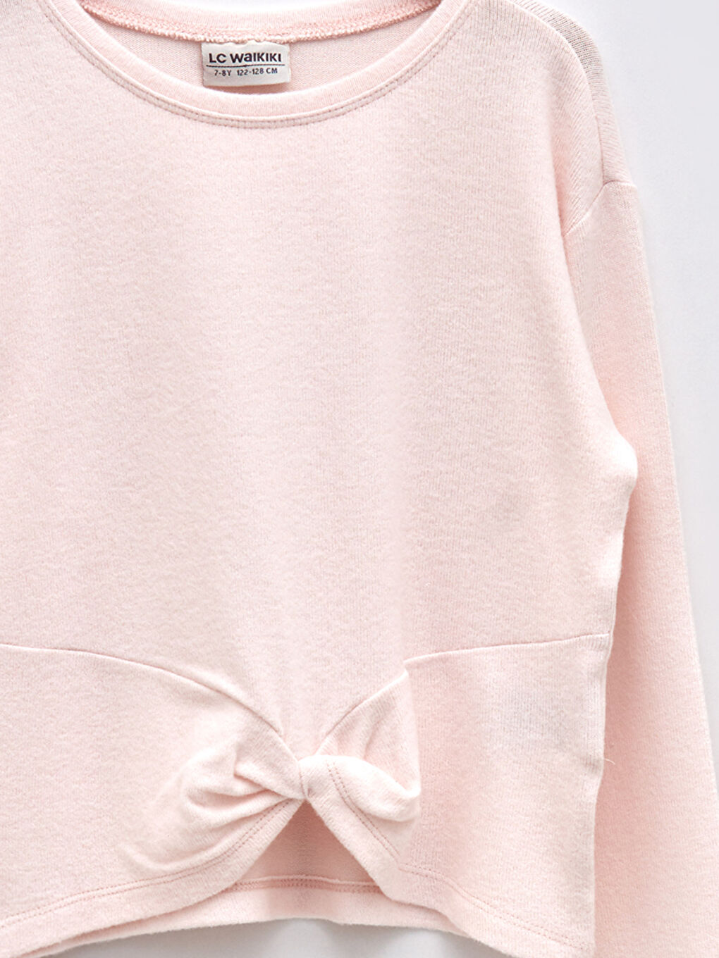 Crew Neck Basic Long Sleeve Girls' T-Shirt-2