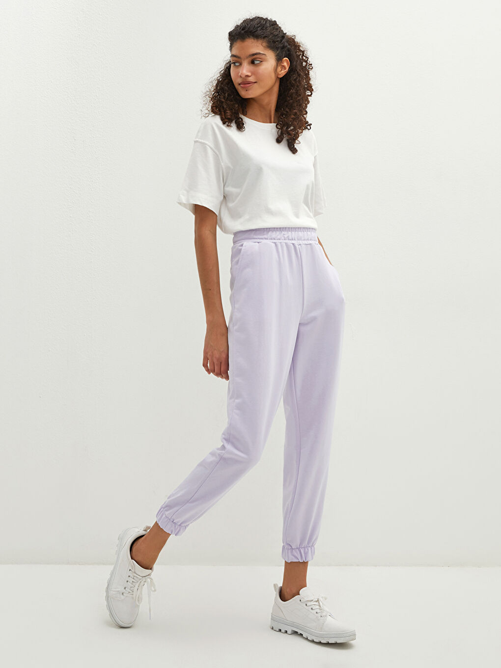 LCW Vision Elastic Waist Regular Pocket Detailed Women's Sweatpants -W1AU49Z8-G7S