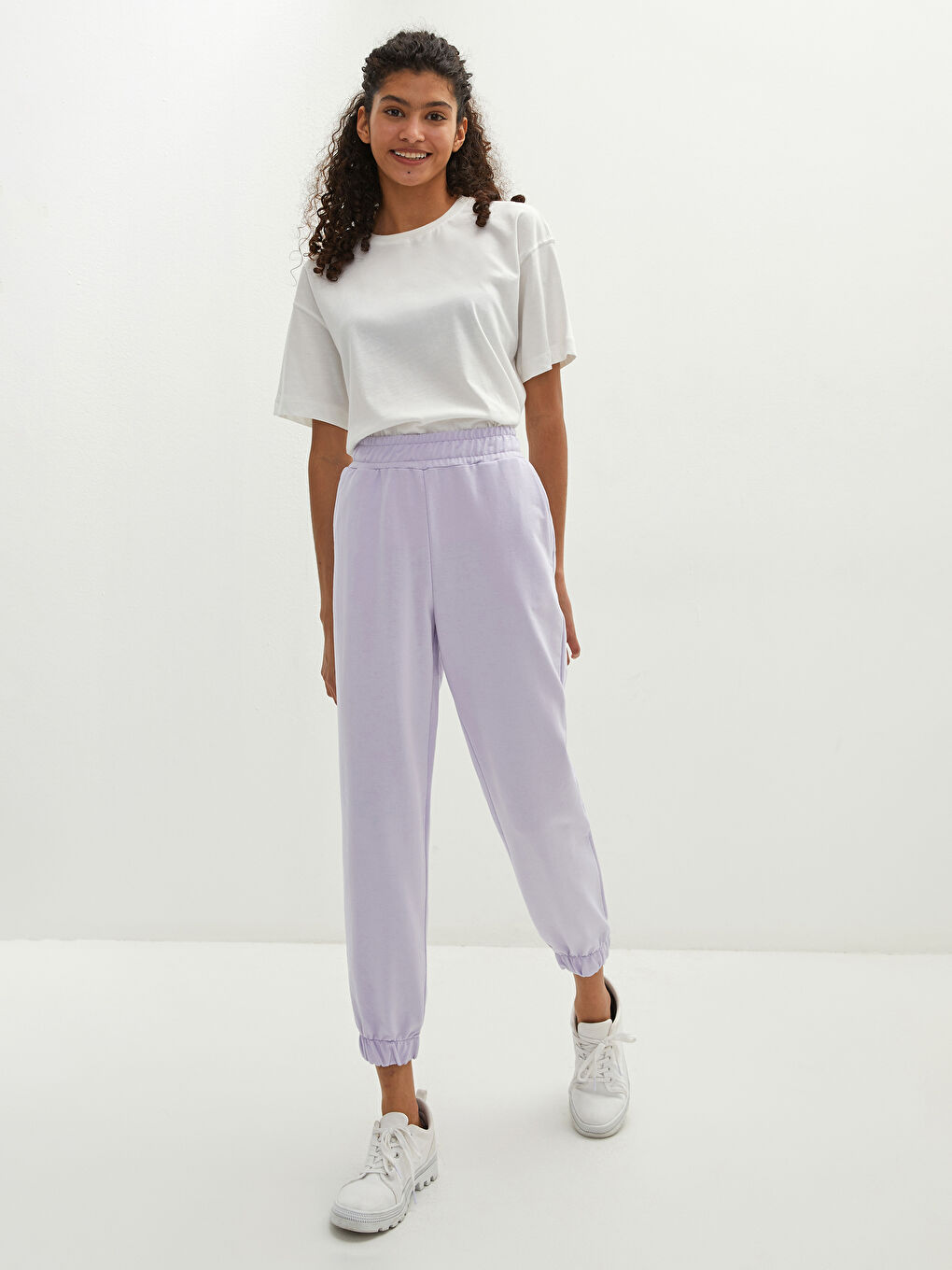 LCW Vision Elastic Waist Regular Pocket Detailed Women's Sweatpants -W1AU49Z8-G7S