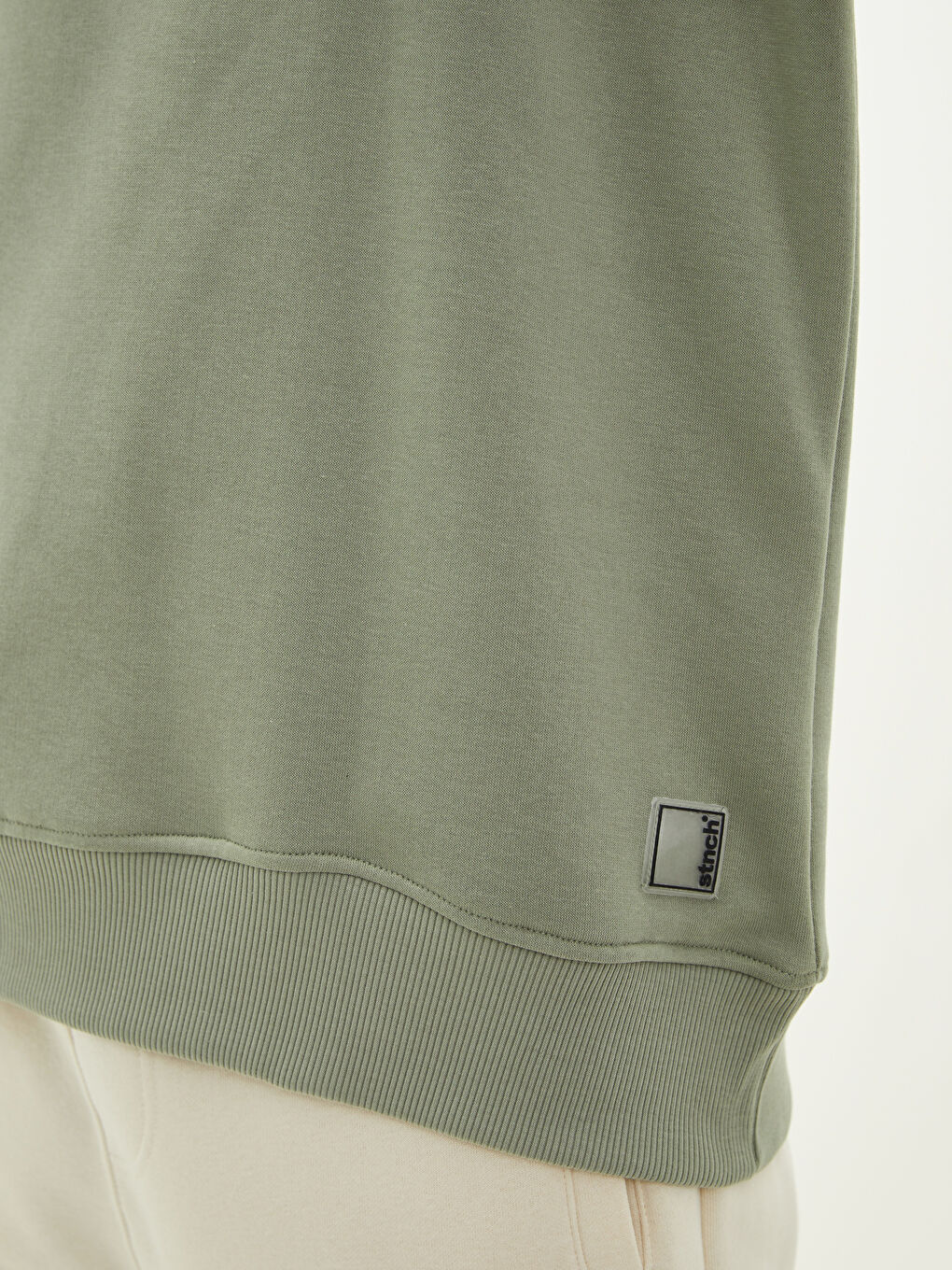 Crew Neck Long Sleeve Basic Thick Men's Thick Sweatshirt-3