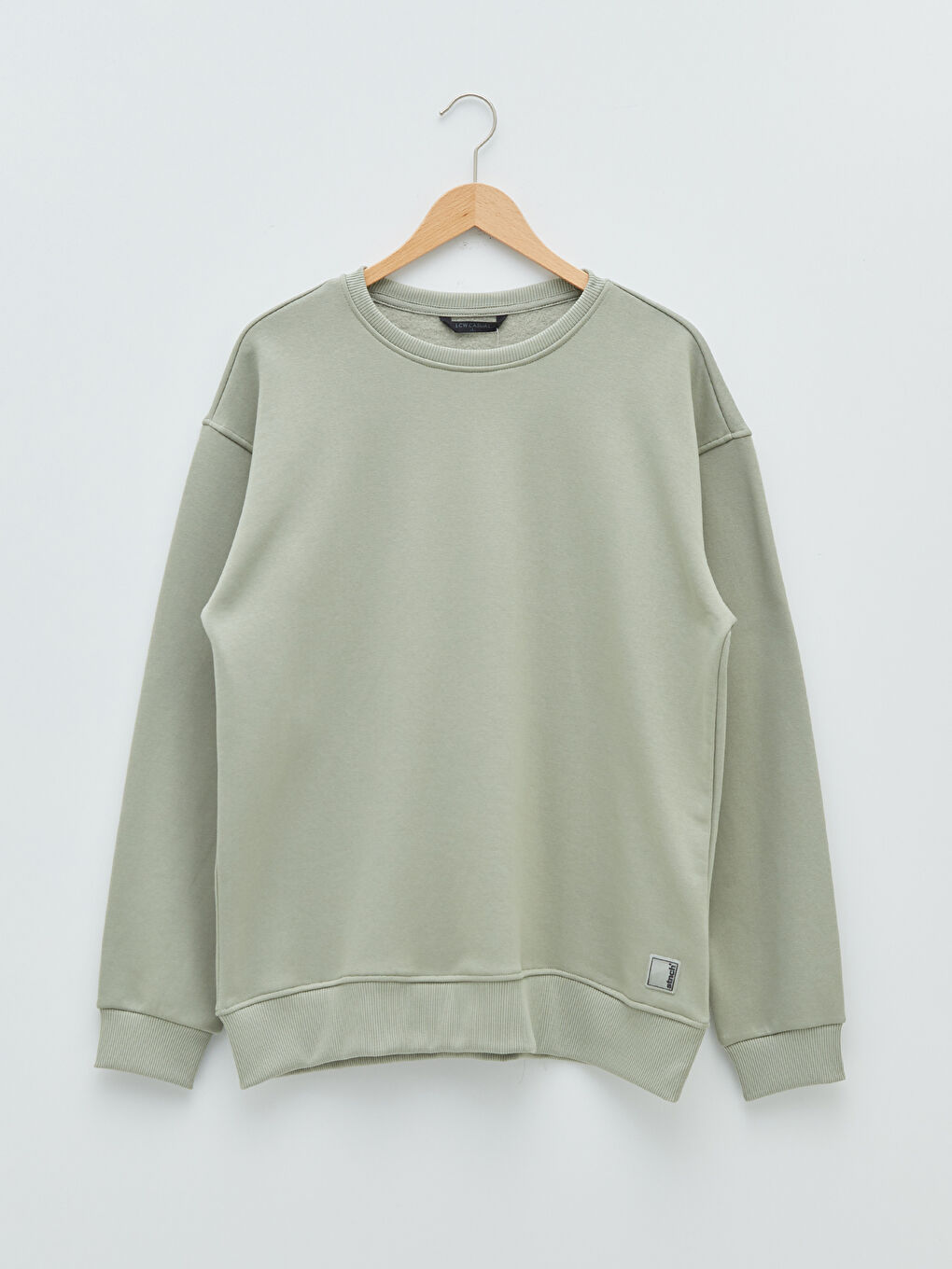 Crew Neck Long Sleeve Basic Thick Men's Thick Sweatshirt-5