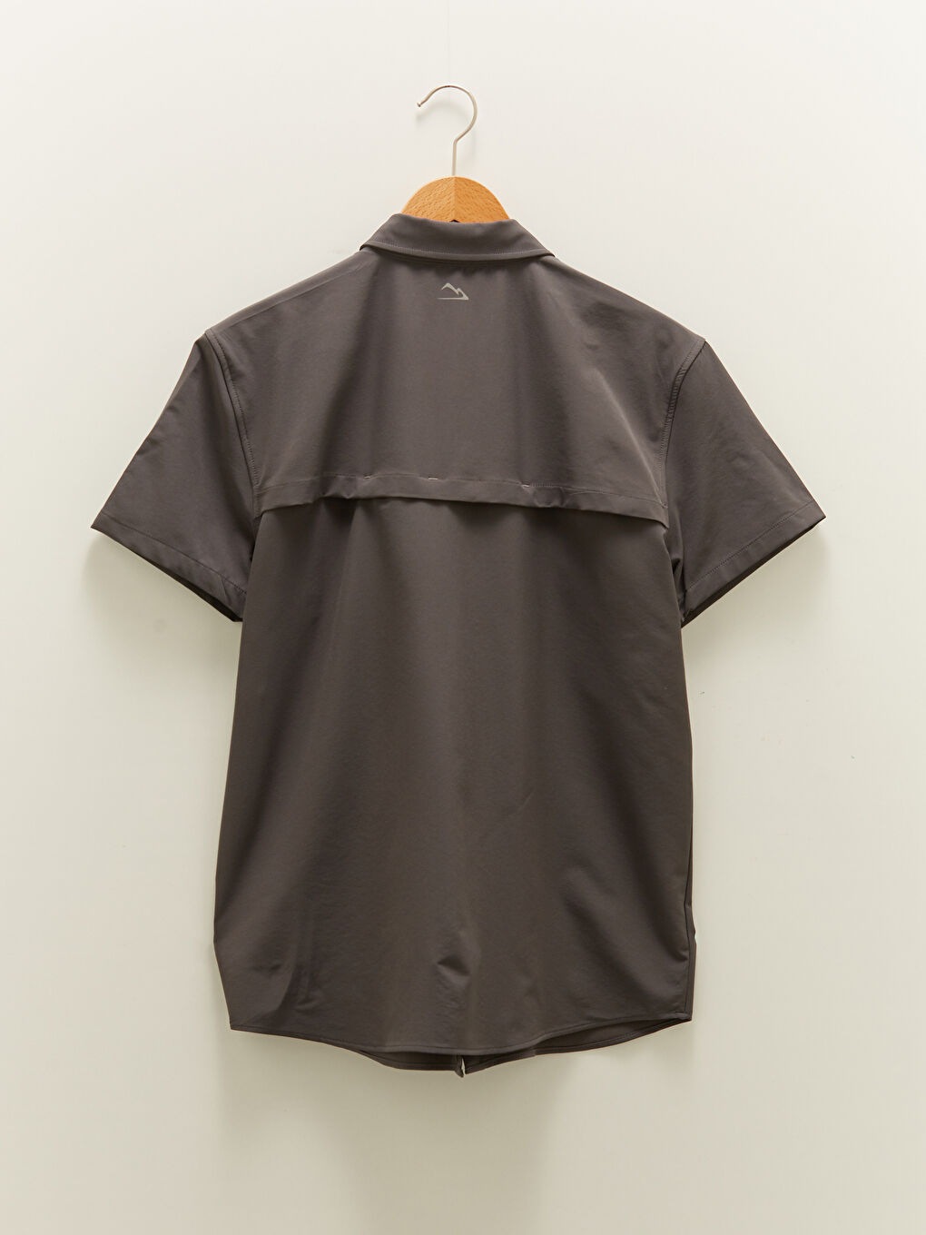 Gri Regular Fit Kısa Kollu Erkek Gömlek-7